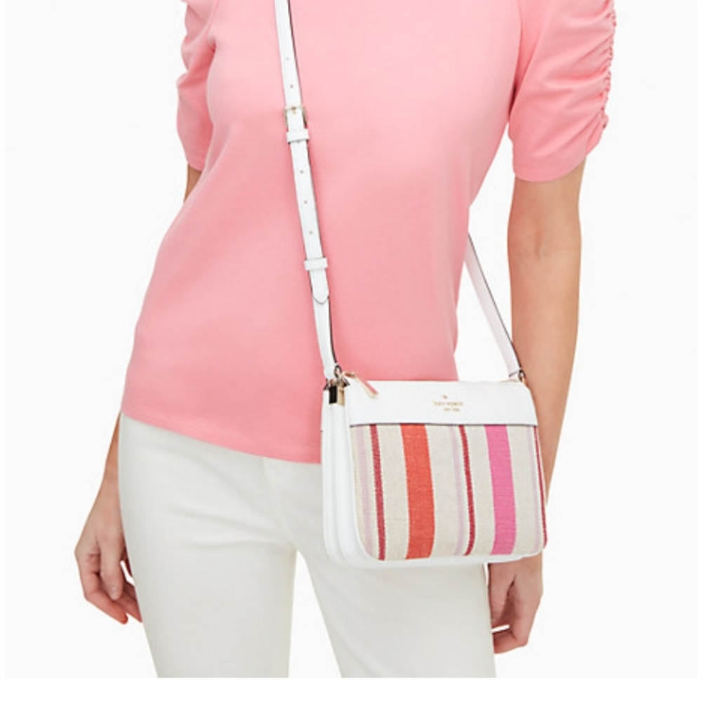 NWT Kate Spade Leila Striped Canvas Multi